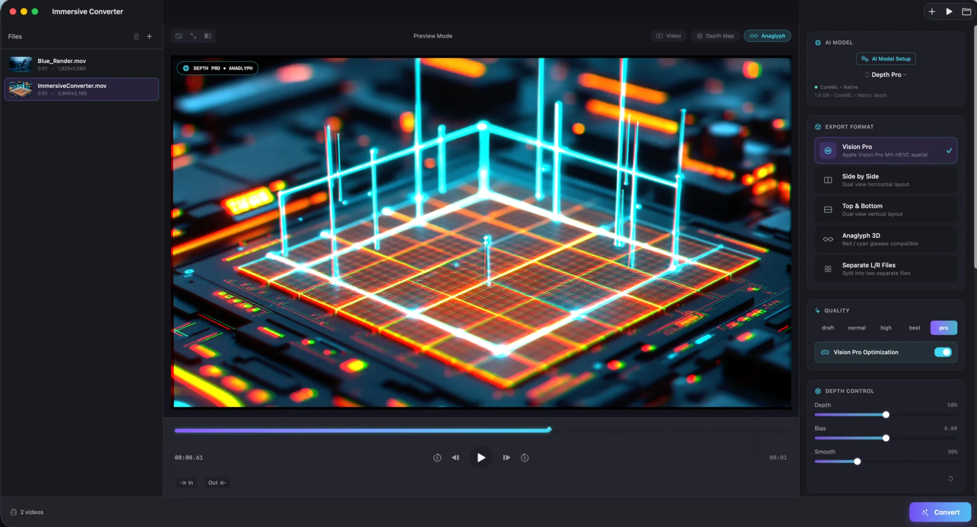 Immersive Converter App Interface